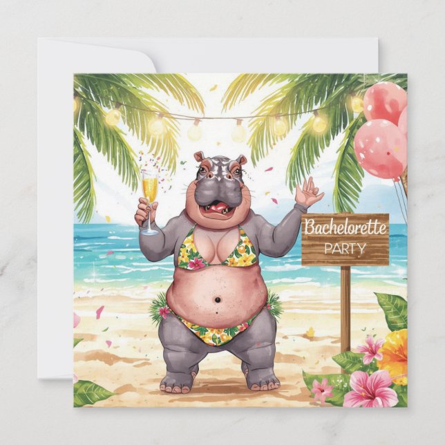 Invitation à une fête de jeune fille à la plage po (Devant)