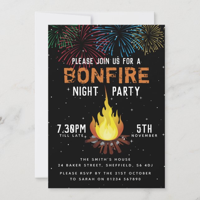 Invitation à une fête de la Nuit des Feux de Joie (Devant)