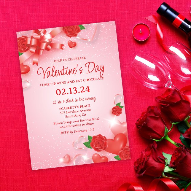 Invitation à une fête de la Saint-Valentin (Créateur téléchargé)