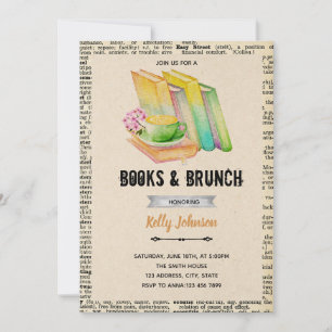 Invitation à une fête de livres et de brunch