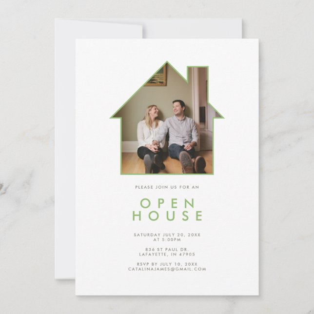 Invitation à une fête de maison ouverte (Devant)