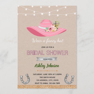 Invitation à une fête de mariage avec chapeau de D