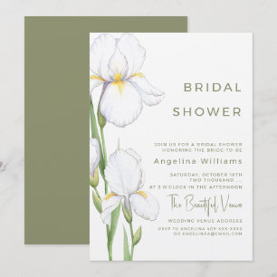Invitation à une fête de mariage "Iris délicats"