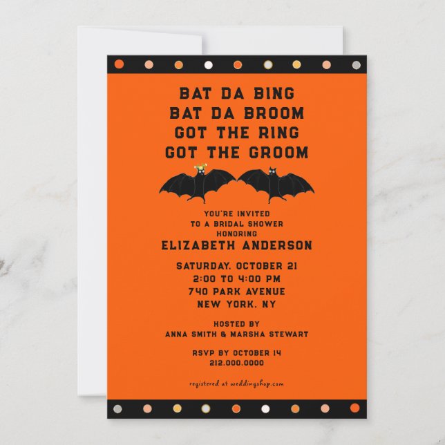 Invitation à une fête de mariage sur le thème d'Ha (Devant)