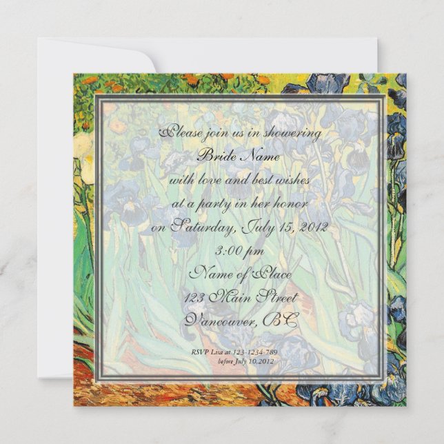 Invitation à une fête de mariage, Vincent van Gogh (Devant)