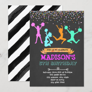 Invitation à une fête de meneuse de claque paillet