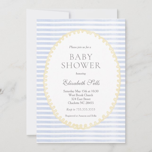 Invitation à une fête de naissance de garçon (Devant)