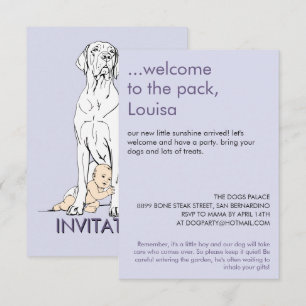 Invitation à une fête de naissance pour un Great D