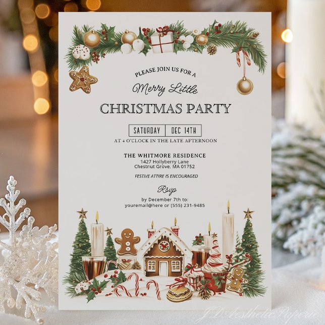 Invitation à une fête de Noël au pain d'épices (Créateur téléchargé)