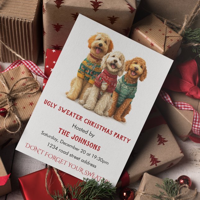 Invitation à une fête de Noël au pull moche (Créateur téléchargé)