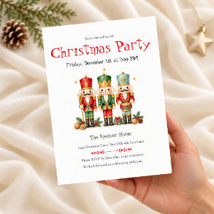 Invitation à une fête de Noël avec un casse-noiset