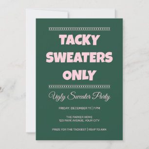 Invitation à une fête de Noël avec un pull moche a