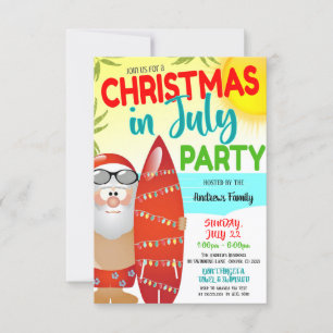 Invitation à une fête de Noël en juillet
