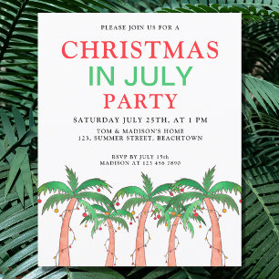Invitation à une fête de Noël en juillet à petit b