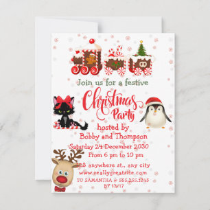 Invitation à une fête de Noël festive