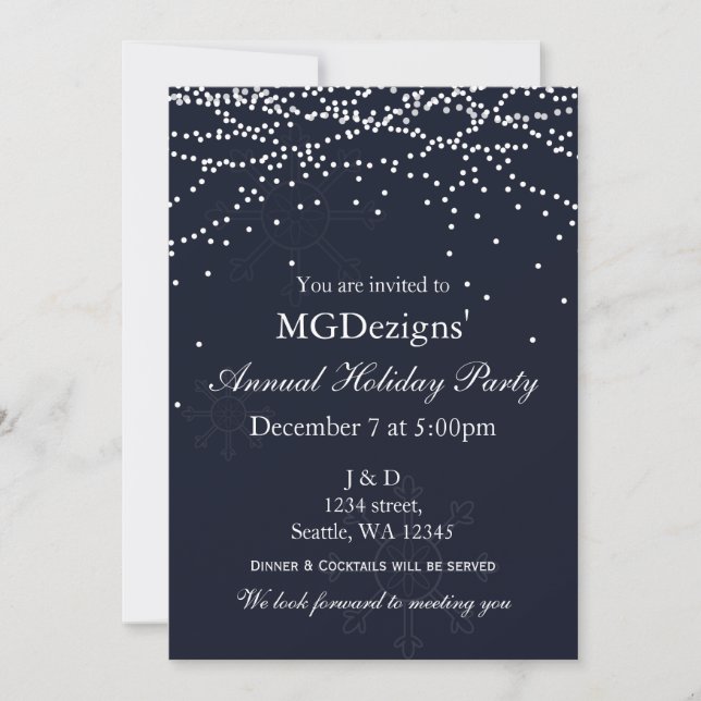 invitation à une fête de Noël festive Corporate lu (Devant)