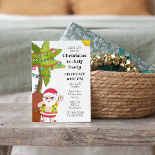 Invitation à une fête de Noël festive en juillet