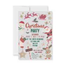Invitation à une fête de Noël pour les enfants et 