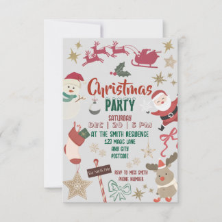 Invitation à une fête de Noël pour les enfants et 