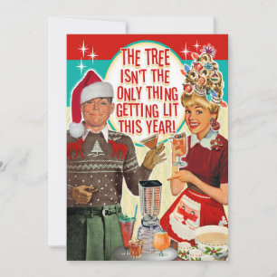 Invitation à une fête de Noël qui s'éclate - Coupl