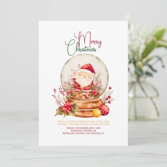 Invitation à une fête de Noël rustique (Debout devant)