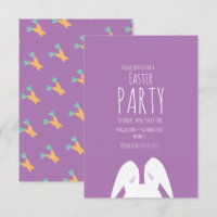 Invitation à une fête de Pâques simple avec lapin 
