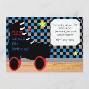 Invitation à une fête de patin à roulettes pour ga