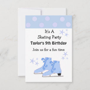 Invitation à une fête de patinage sur glace