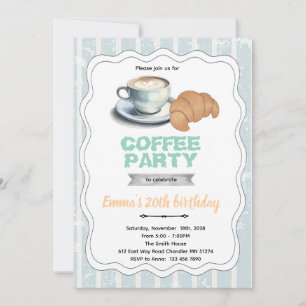 Invitation à une fête de pâtisserie au café