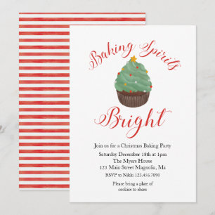 Invitation à une fête de pâtisserie de Noël