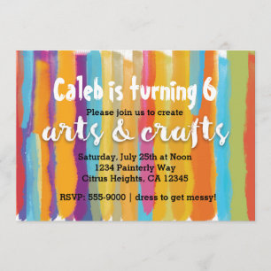 Invitation à une fête de peinture aquarelle Arts &