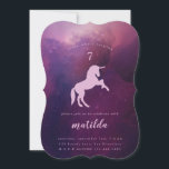 Invitation à une fête de photo de licorne de galax<br><div class="desc">Invitation à une fête de photo de licorne de galaxie. Partie d'une collection d'anniversaire assortie.</div>