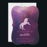 Invitation à une fête de photos de licorne de gala<br><div class="desc">Invitation à une fête de photos de licorne de galaxie. Fait partie d'une collection d'anniversaire assortie.</div>
