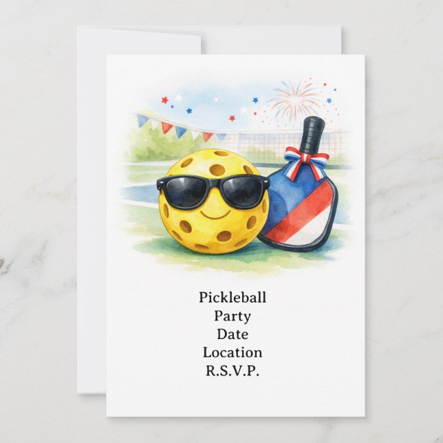 Invitation à une fête de pickleball (Devant)
