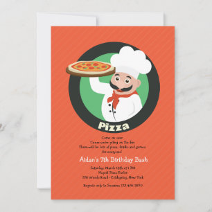 Invitation à une fête de pizza