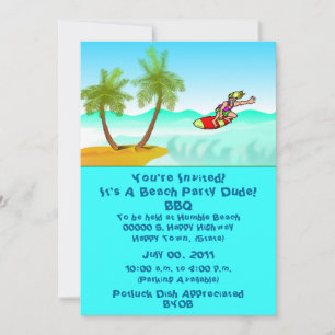 Invitation à une fête de plage/piscine