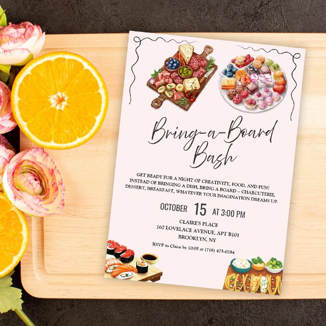 Invitation à une fête de planche de charcuterie (Créateur téléchargé)
