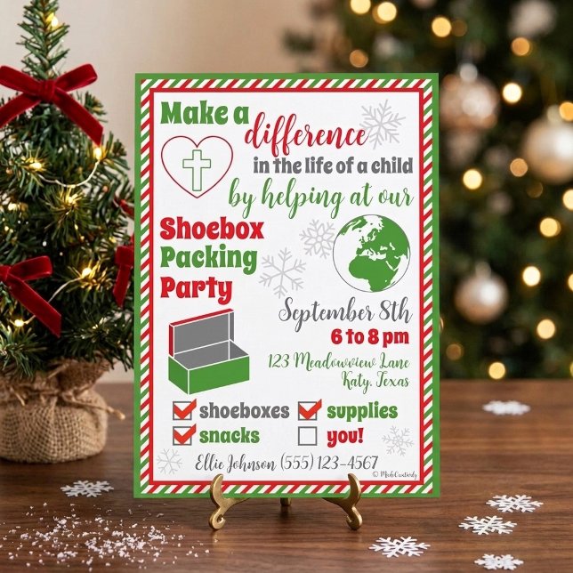 Invitation à une fête de préparation de boîtes à c (Créateur téléchargé)