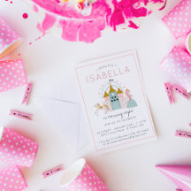 Invitation à une fête de princesse de conte de fée