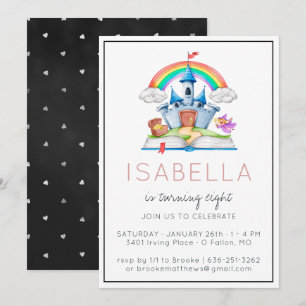 Invitation à une fête de princesse de conte de fée