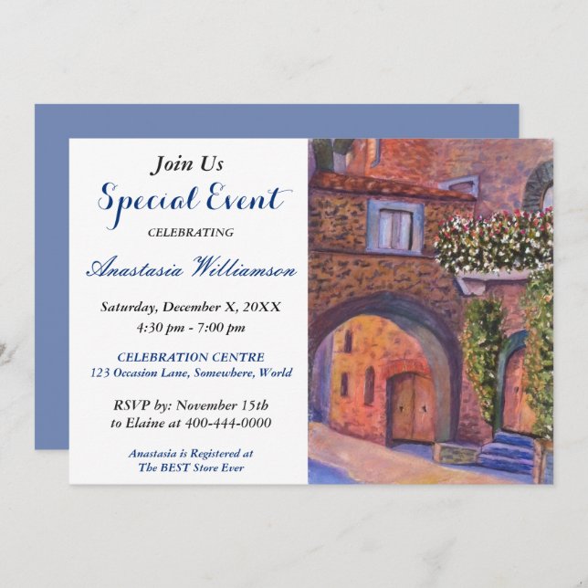 INVITATION À UNE FÊTE DE QUARTIER (Devant / Derrière)