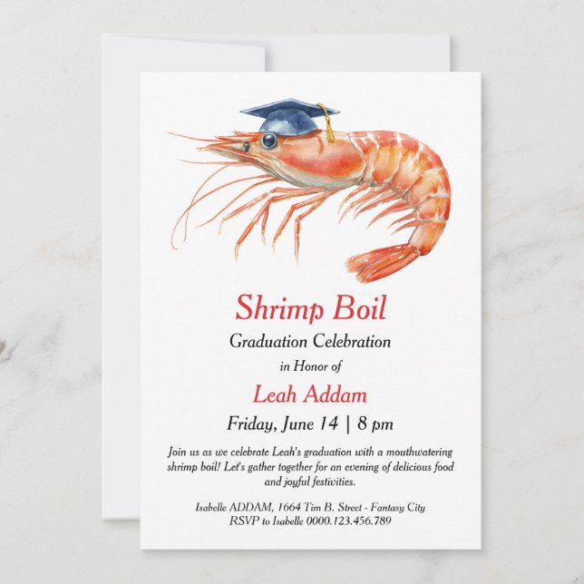 Invitation à une Fête de Remise de Diplôme avec Bo (Devant)