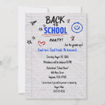 Invitation à une fête de rentrée scolaire | Célébr