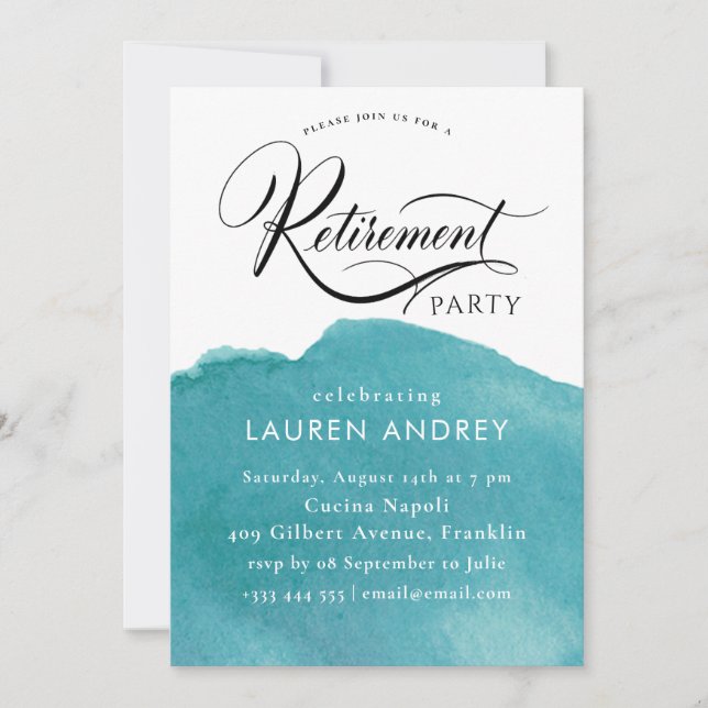 Invitation à une fête de retraite (Devant)