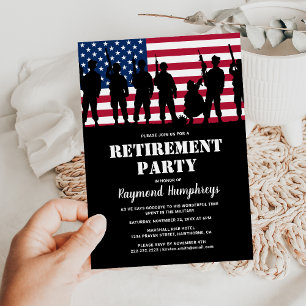 Invitation à une fête de retraite militaire