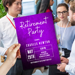 Invitation à une fête de retraite moderne Dégrad
