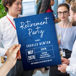 Invitation à une fête de retraite moderne Dégrad