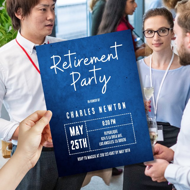 Invitation à une fête de retraite moderne | Dégrad (Créateur téléchargé)