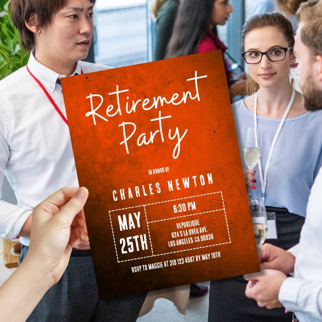 Invitation à une fête de retraite moderne | Dégrad (Créateur téléchargé)