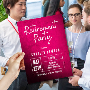Invitation à une fête de retraite moderne Dégrad